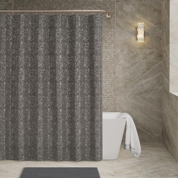 Unbranded Ramona Graphite Polyester Shower Curtain