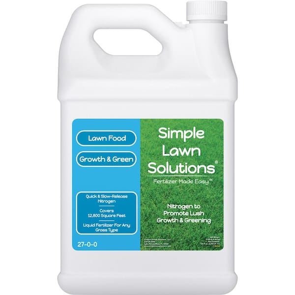 Simple Lawn Solutions Lawn Food 128 oz. Liquid Lawn Fertilizer Growth and Green 27-0-0 12,800 sq. ft.