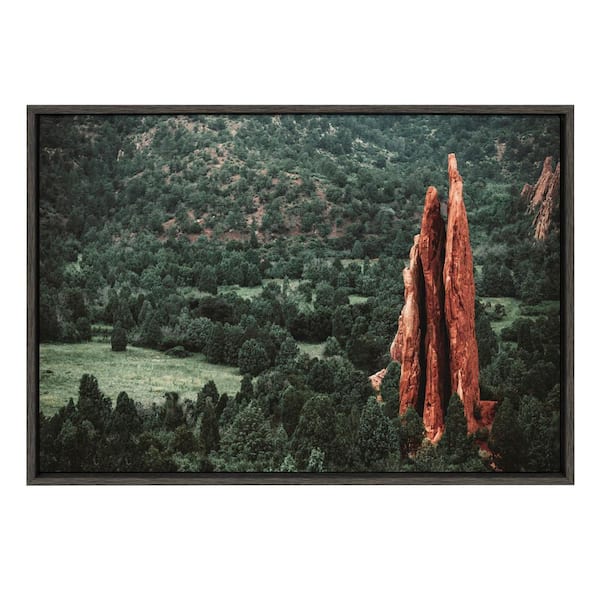 Kate and Laurel Sylvie Garden of the Gods by Alicia Abla Framed Canvas Landscape Art Print 23 in. x 33 in.