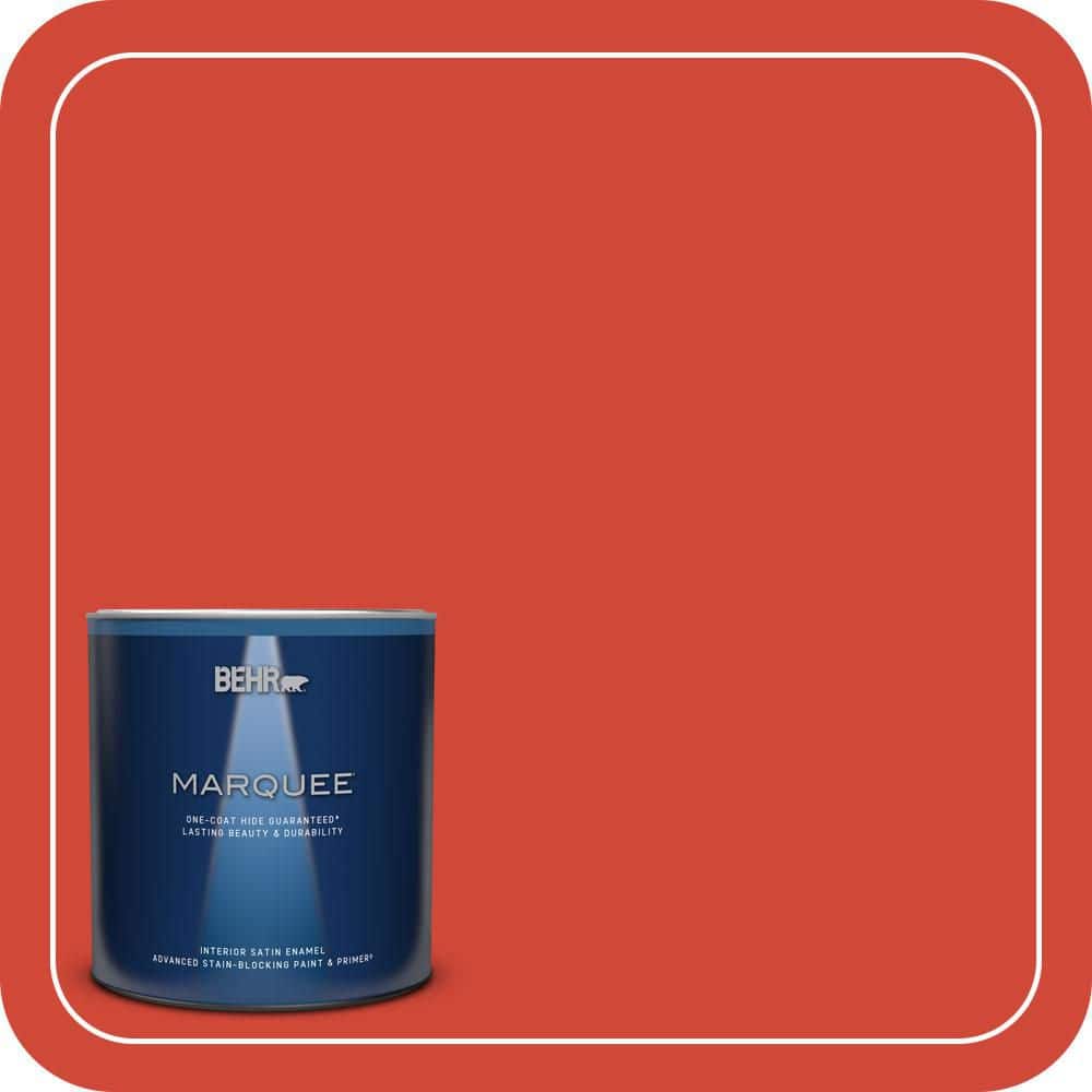 1 qt. #P180-7 Top Tomato Satin Enamel Interior Paint & Primer price history on PriceWatchPro