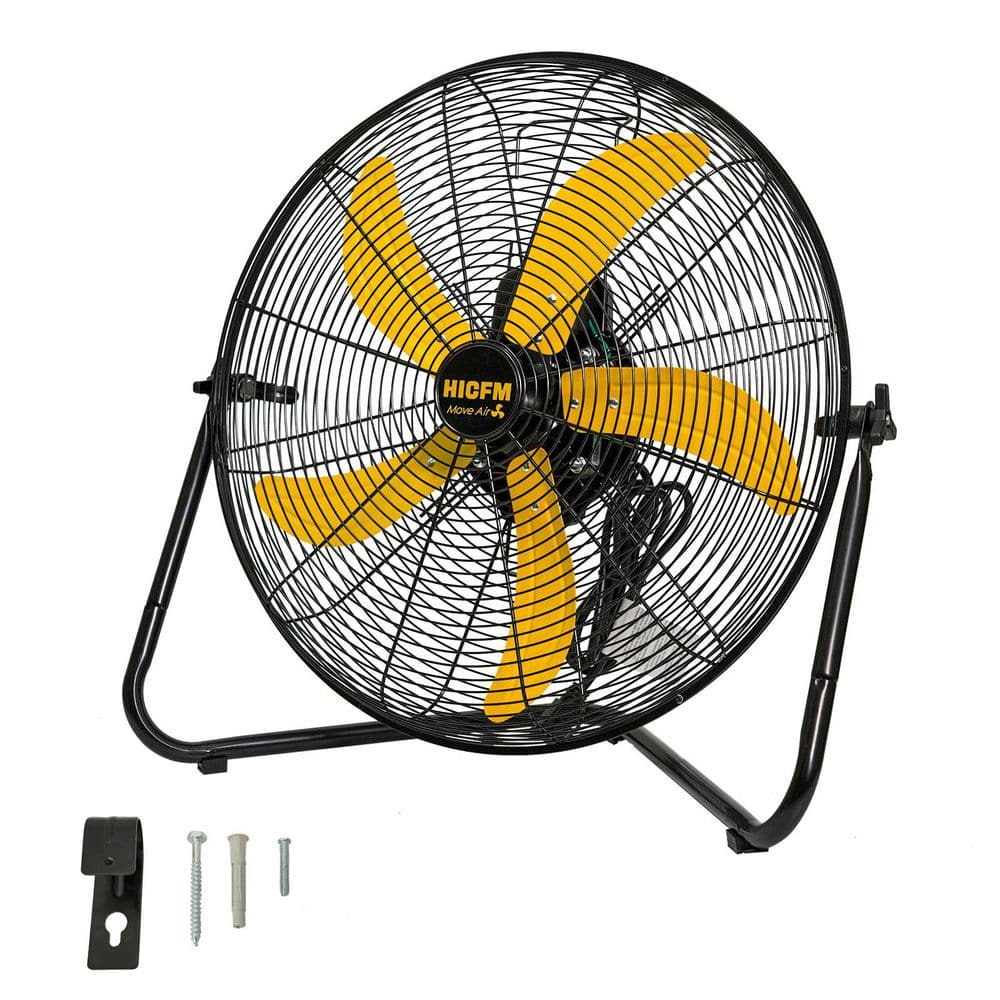 20 in. 3 Speed 5300 CFM High Velocity Heavy-Duty Drum Fan in Black with Copper Wire, Handle, 360° Tilt for Warehouse price history on PriceWatchPro