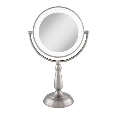 Silver Makeup Mirrors Bathroom, Led Vanity Makeup Mirror