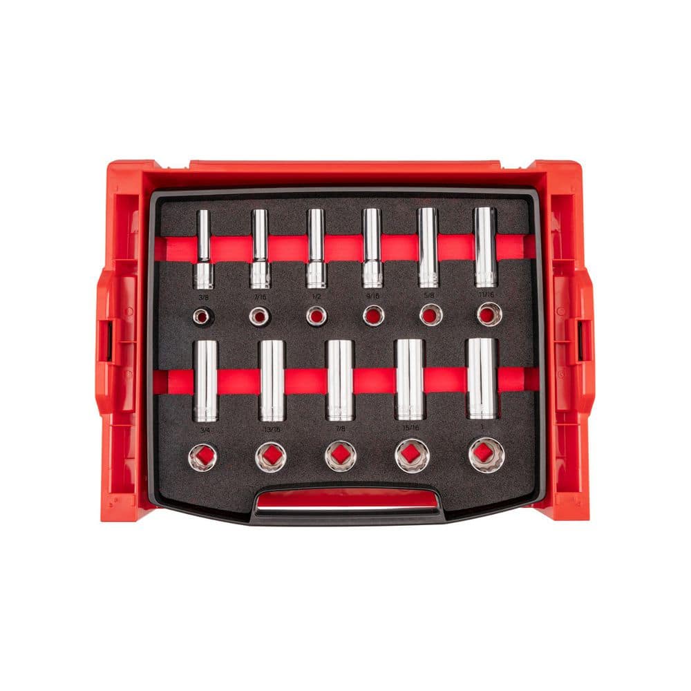 1/2 Inch Drive Shallow and Deep 12-Point Socket Set with Open Top Drawer and Rack, 22-Piece (3/8-1 in. ) price history on PriceWatchPro