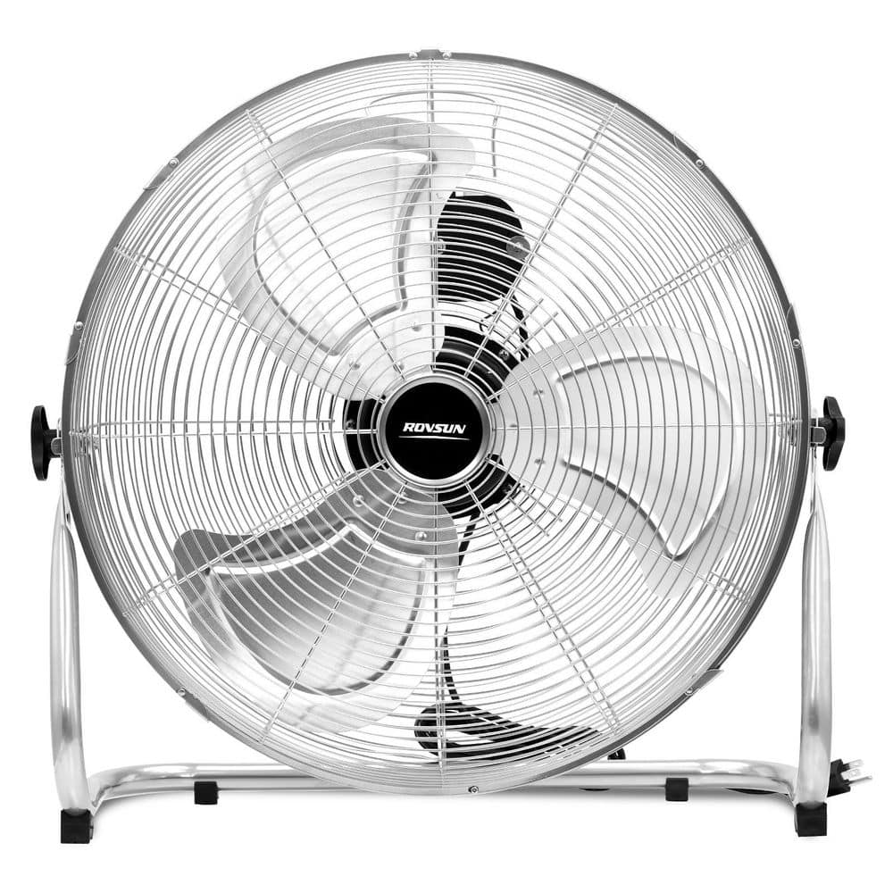 Karl home 18 in. 3 Fan Speeds Floor Fan in Silver