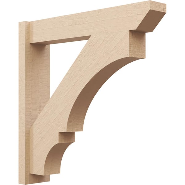 Ekena Millwork 6 in. x 30 in. x 30 in. Balboa Slat Rough Cedar Woodgrain Timberthane Polyurethane Outlooker, Primed Tan