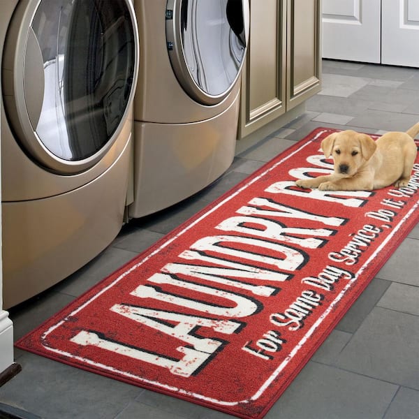 Please do not wash or dry rugs with rubber backing - 123 Laundry Solutions
