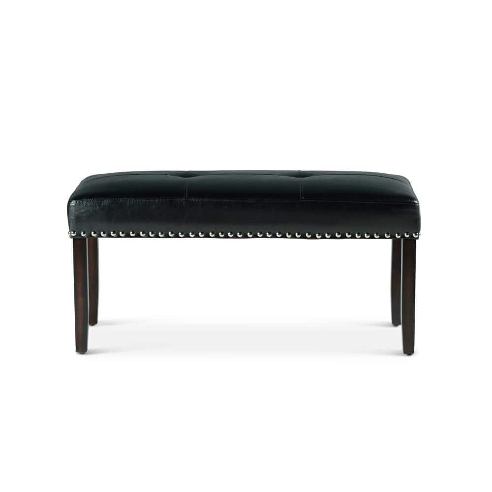 Westby Black Ebony Transitional Dining Bench