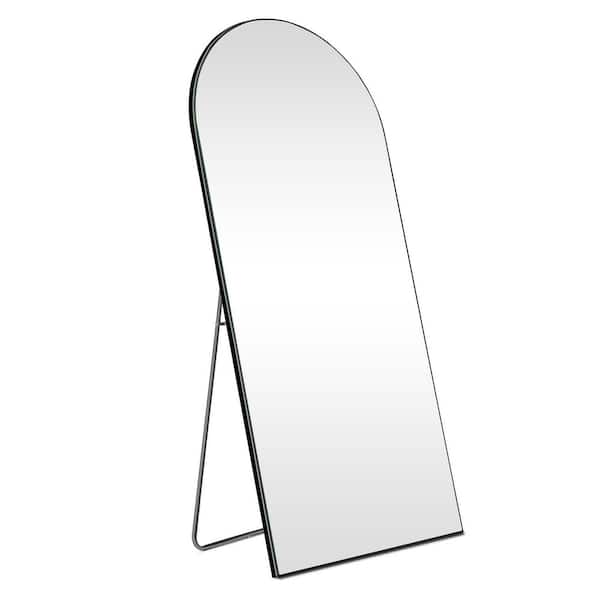 23.6 in. W x 71.5 in. H Modern Arch Full Length Black Wall Mounted/Standing Mirror Floor Mirror