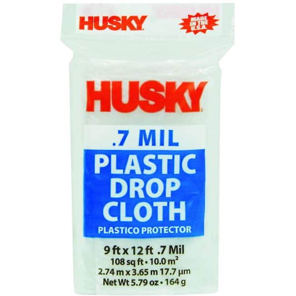 HUSKY 9 ft. x 12 ft. 0.7 mil Drop Cloth