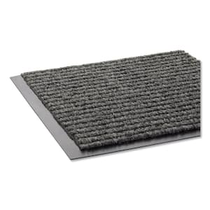 Needle Rib Gray 48 in. x 72 in. Polypropylene Wipe and Scrape Commercial Floor Mat