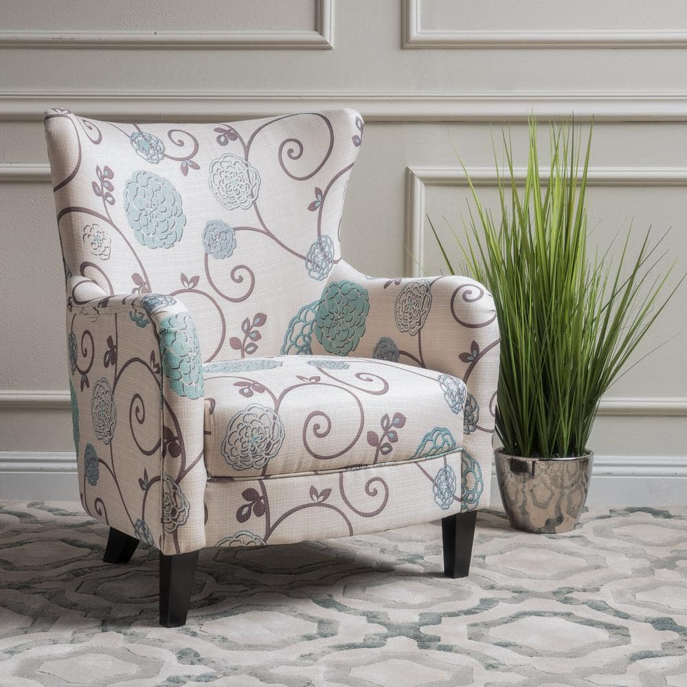 Noble House Arabella Multicolor Colored Fabric Club Chair Set of 1 11244 The Home Depot