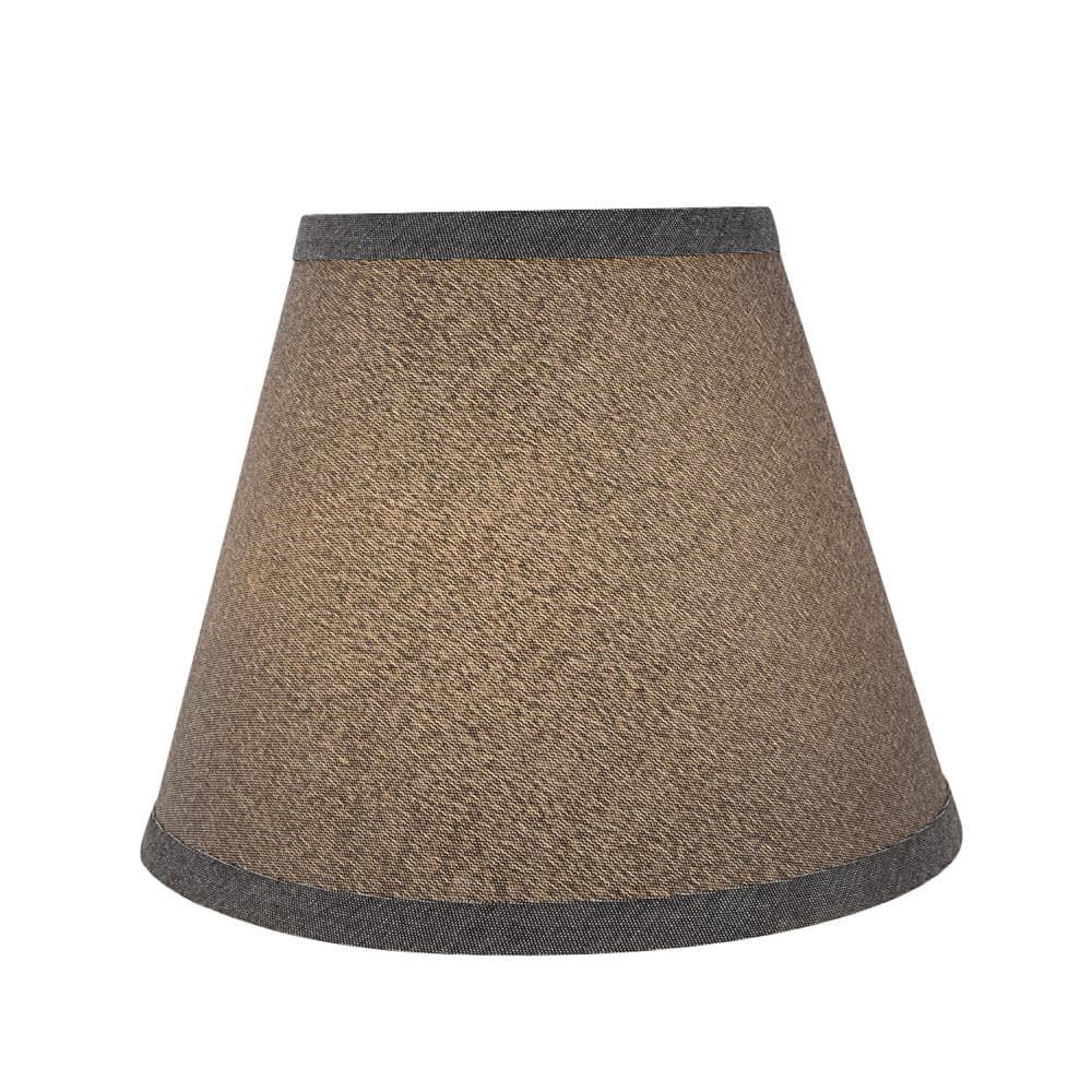 Gray Textured Fabric Empire Lamp Shade, 9" Wide