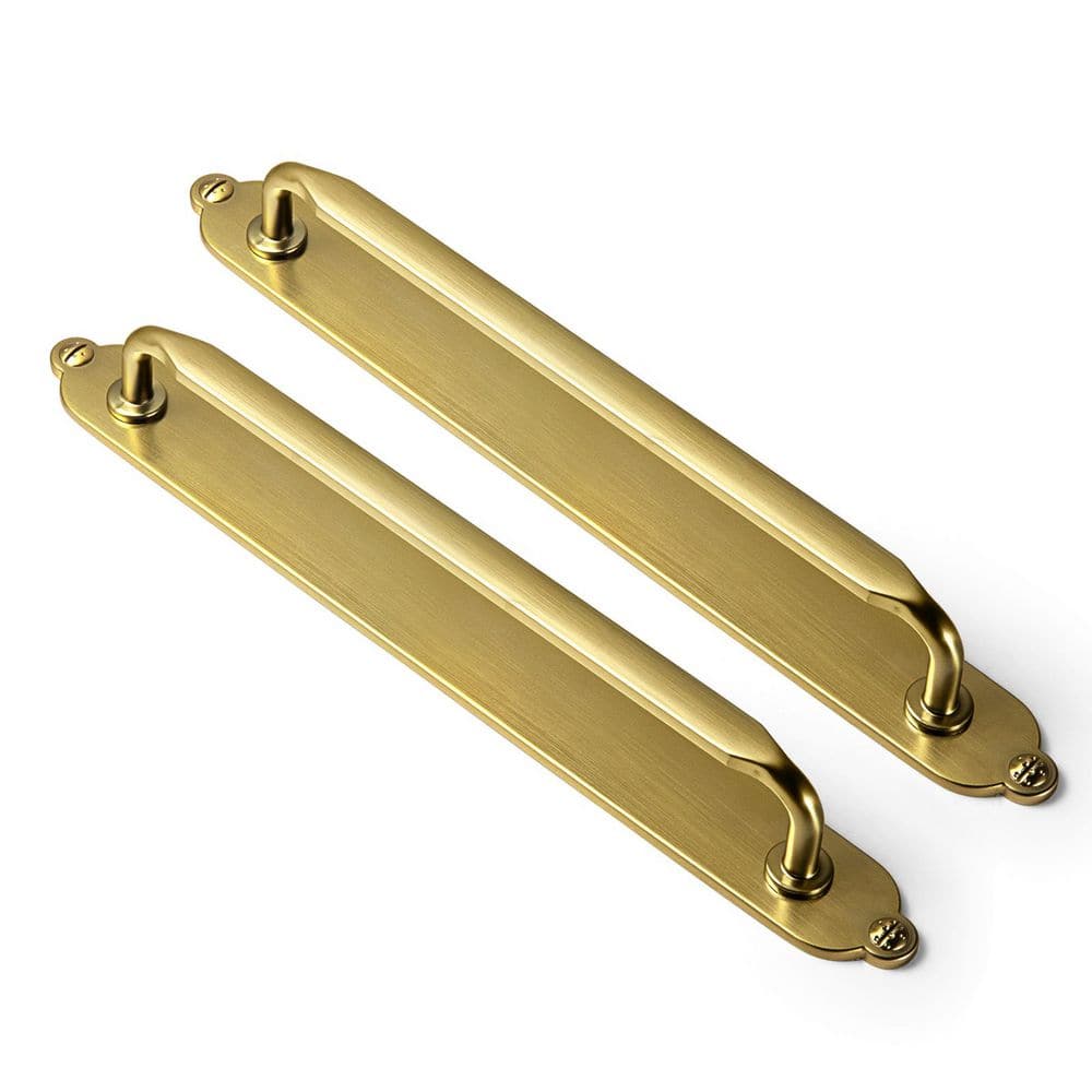 2-Pack 7-9/16 in. (192mm) Brushed Gold Zinc Alloy Cabinet Pull with Decorative Rivet Backplate Drawer Bar Pull price history on PriceWatchPro