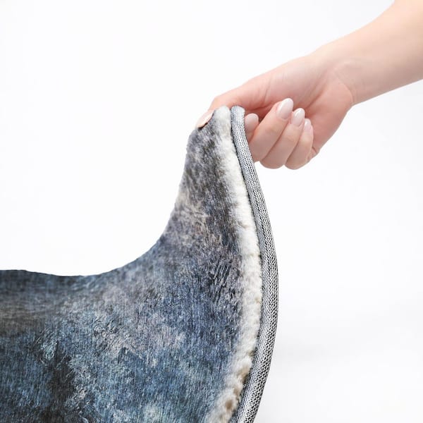 Dream Shag Premium Machine Washable Abstract ADS590 Blue 10 ft. x 14 ft. Area Rug