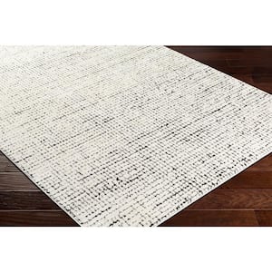 Freud Black 3 ft. x 7 ft. Abstract Indoor Runner Area Rug