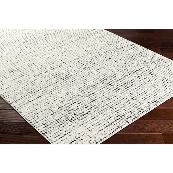 Freud Black 8 ft. x 10 ft. Abstract Indoor Area Rug