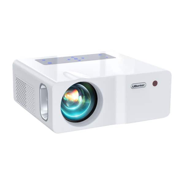 1920 x 1080 Full HD LCD Portable Projector with 18000 Lumens, 450 in. Display, White