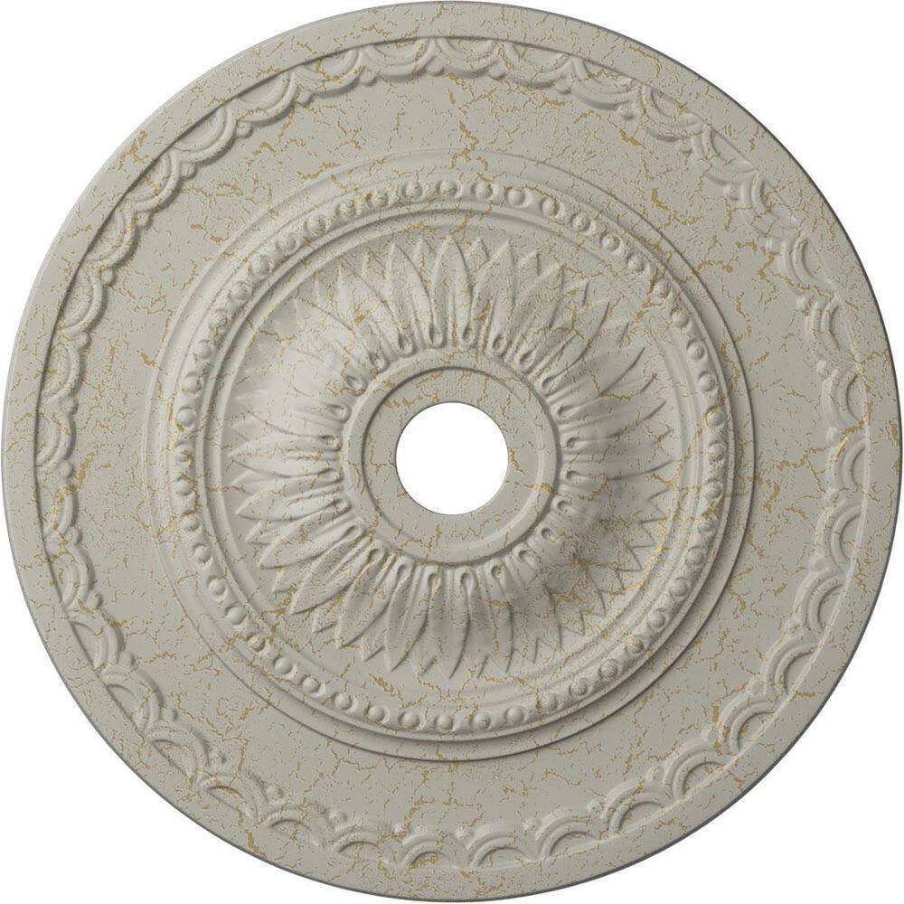 1-5/8 in. x 29-1/2 in. x 29-1/2 in. Polyurethane Sunflower Ceiling Medallion, Pot of Cream Crackle price history on PriceWatchPro