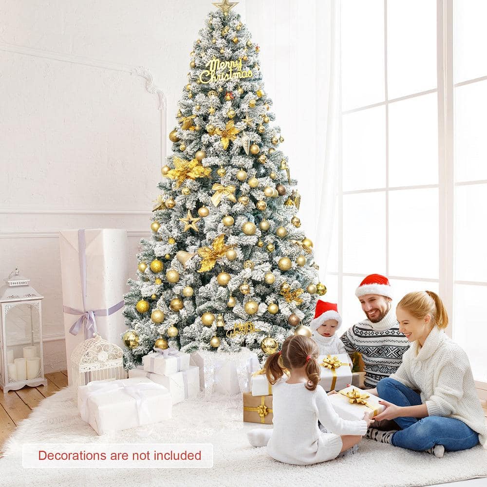 9ft Snow Flocked Full Spruce Artificial Christmas Tree