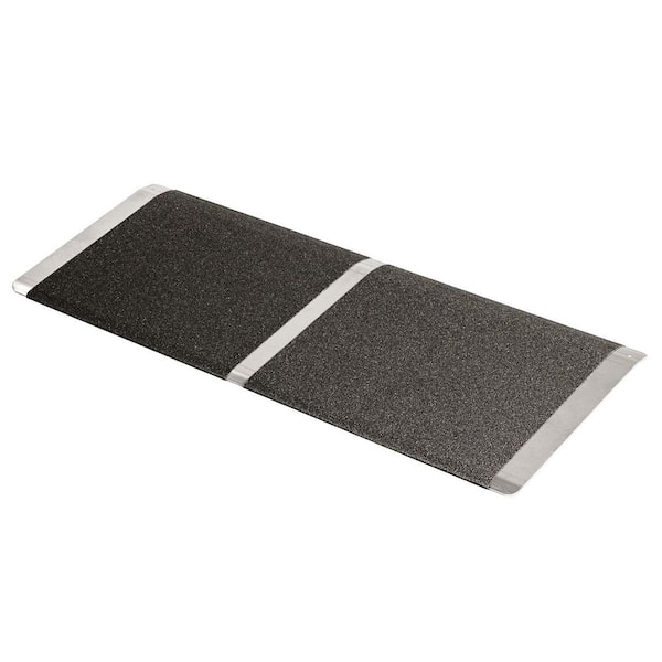 SILVER SPRING 2" High, 32" Wide Solid Aluminum Mobility Threshold Ramp for Wheelchairs, Scooters, and Power Chairs