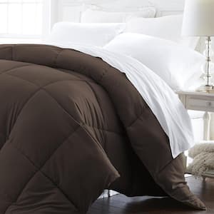 Luxury Home Overfilled Down Alternative Brown Comforter