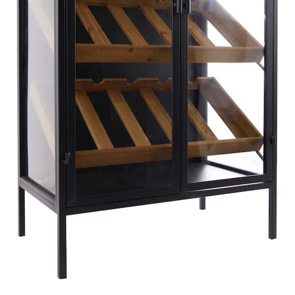 Tall black wine online rack