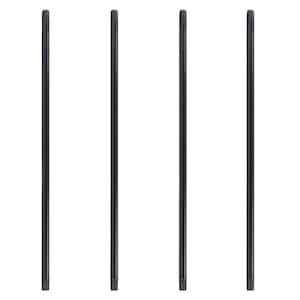 1 in. x 42 in. Black Industrial Steel Grey Plumbing Pipe (4-Pack)