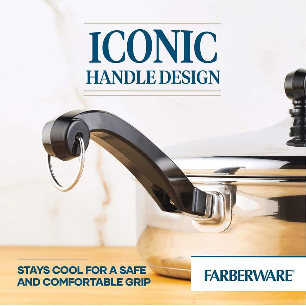 10-Inch Silver Stainless Steel Covered Saute Pan