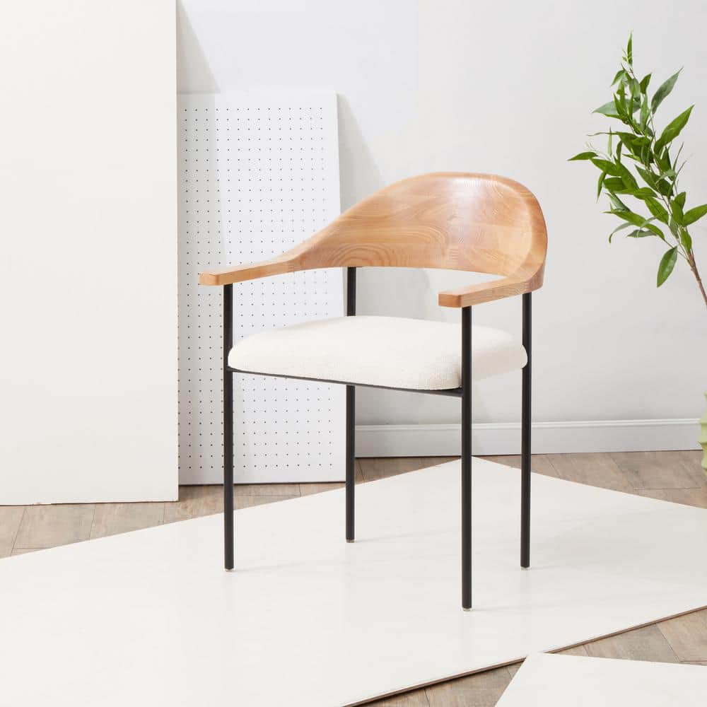 Denver Ivory/Black 18.9 in. Wood Dining Chair price history on PriceWatchPro