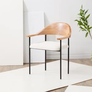 Denver Ivory/Black 18.9 in. Wood Dining Chair