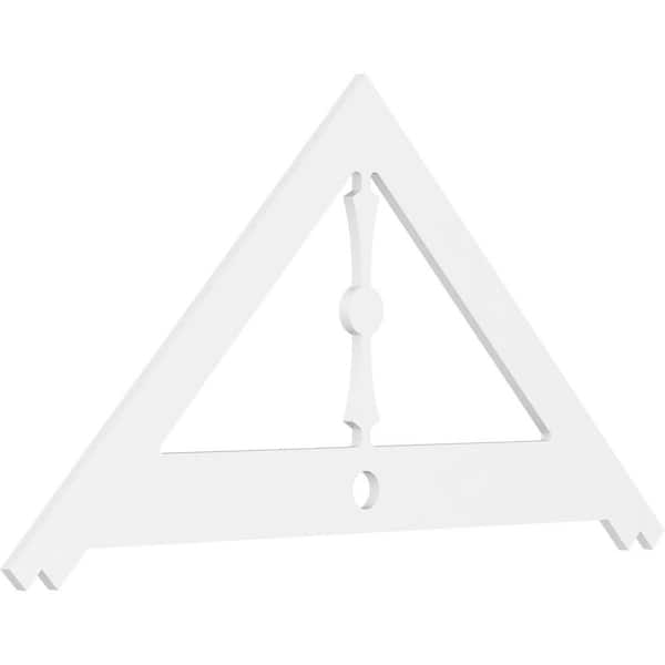 Ekena Millwork 1 in. x 72 in. x 36 in. (12/12) Pitch Artisan Gable Pediment Architectural Grade PVC Moulding