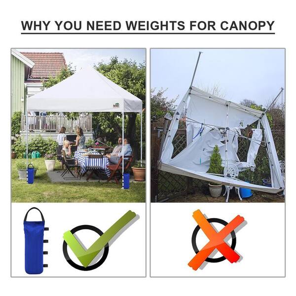 6-Pack Canopy Weight Sand Bags – For Pop Up Gazebos, Tents, Carports – PHI VILLA GA003