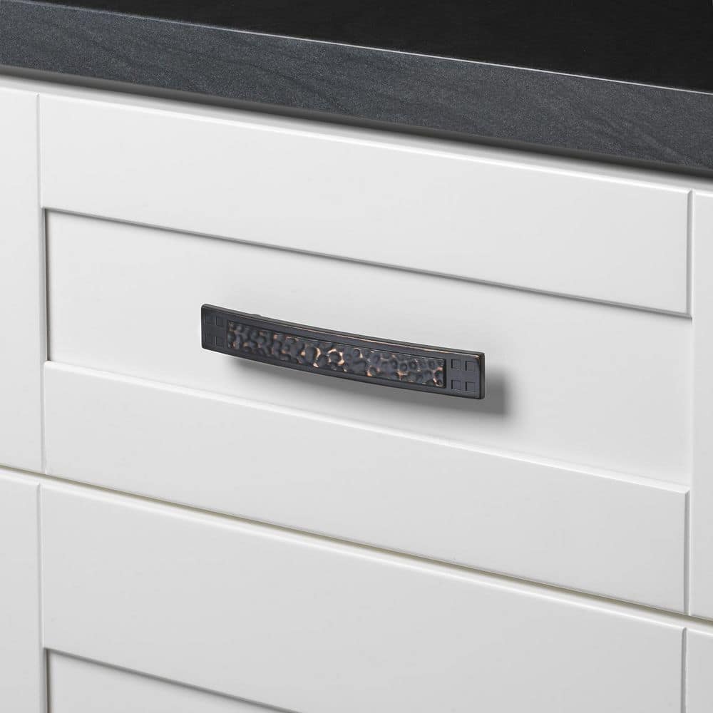 Oil Rubbed Bronze Hammered Cabinet Pull Bar with Mounting Hardware