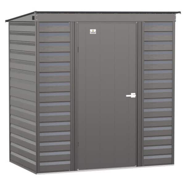 Arrow Select 6 ft. W x 4 ft. D Charcoal Metal Shed 21 sq. ft.