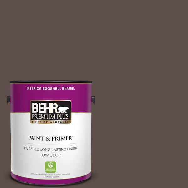 BEHR PREMIUM PLUS 1 gal. Home Decorators Collection #HDC-AC-07 Oak Creek Eggshell Enamel Low Odor Interior Paint & Primer