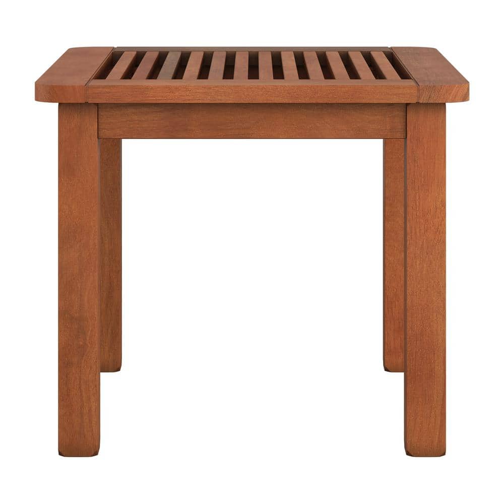 Cinnamon Brown 23" Hardwood Outdoor Side Table