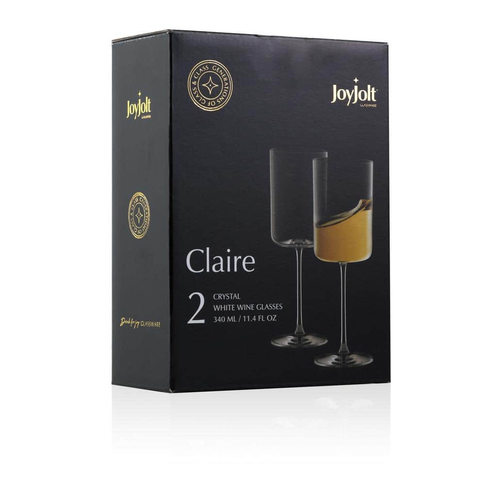 Claire Crystal White Wine Glasses Set of 4