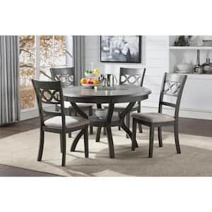 New Classic Furniture Cori 5-piece 47 in. Wood Top Round Dining Set, Gray