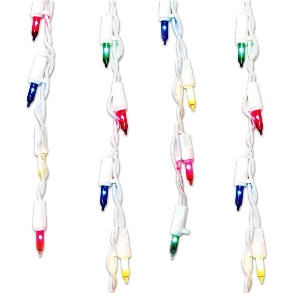 22 ft. 300-Count Multi Christmas Icicle Lights
