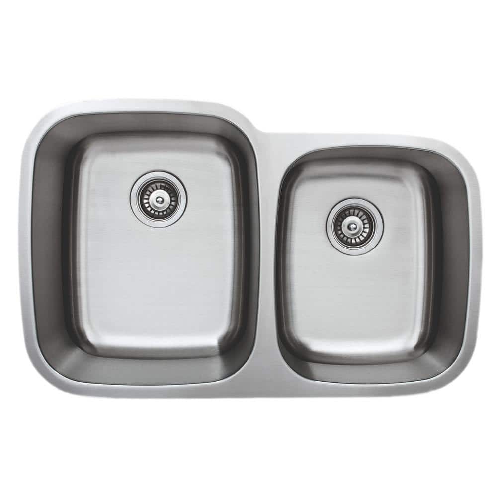 32-Inch Stainless Steel Double Bowl Undermount Kitchen Sink