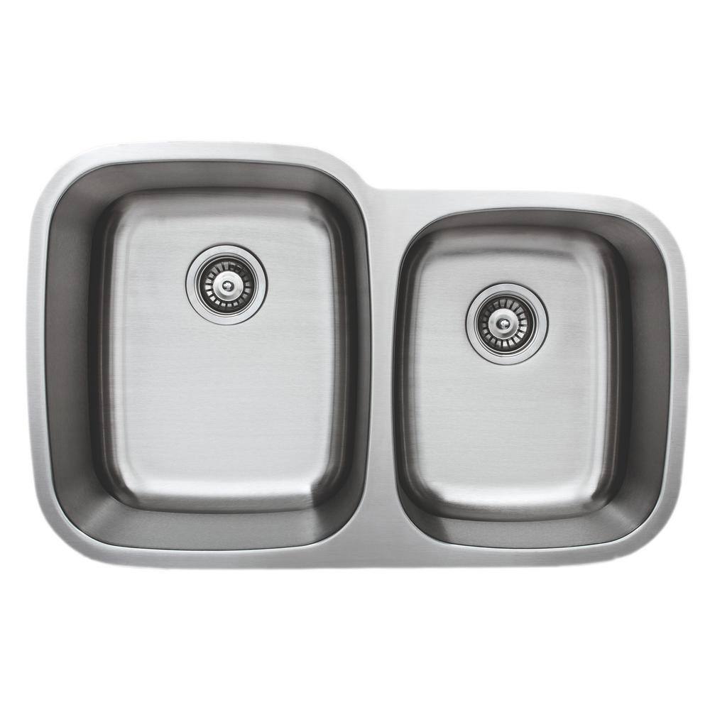 Craftsmen 32'' Stainless Steel Double Bowl Undermount Kitchen Sink