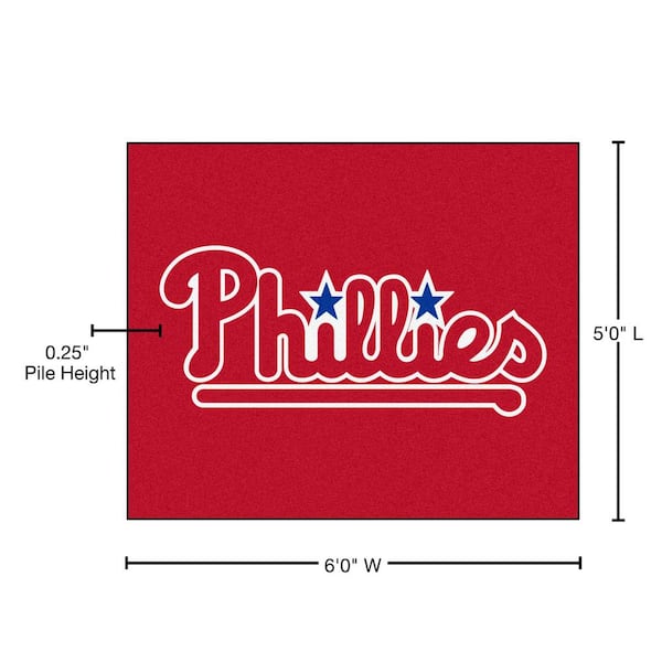 FANMATS Philadelphia Phillies 5 ft. x 6 ft. Tailgater Rug 6454