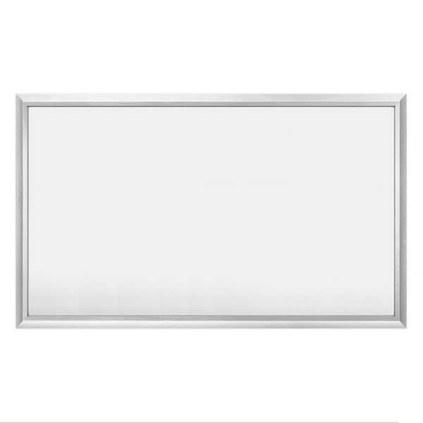 60 in. W x 36 in. H Rectangular Aluminum Alloy Framed and Tempered Glass Wall Bathroom Vanity Mirror in Brushed Silver