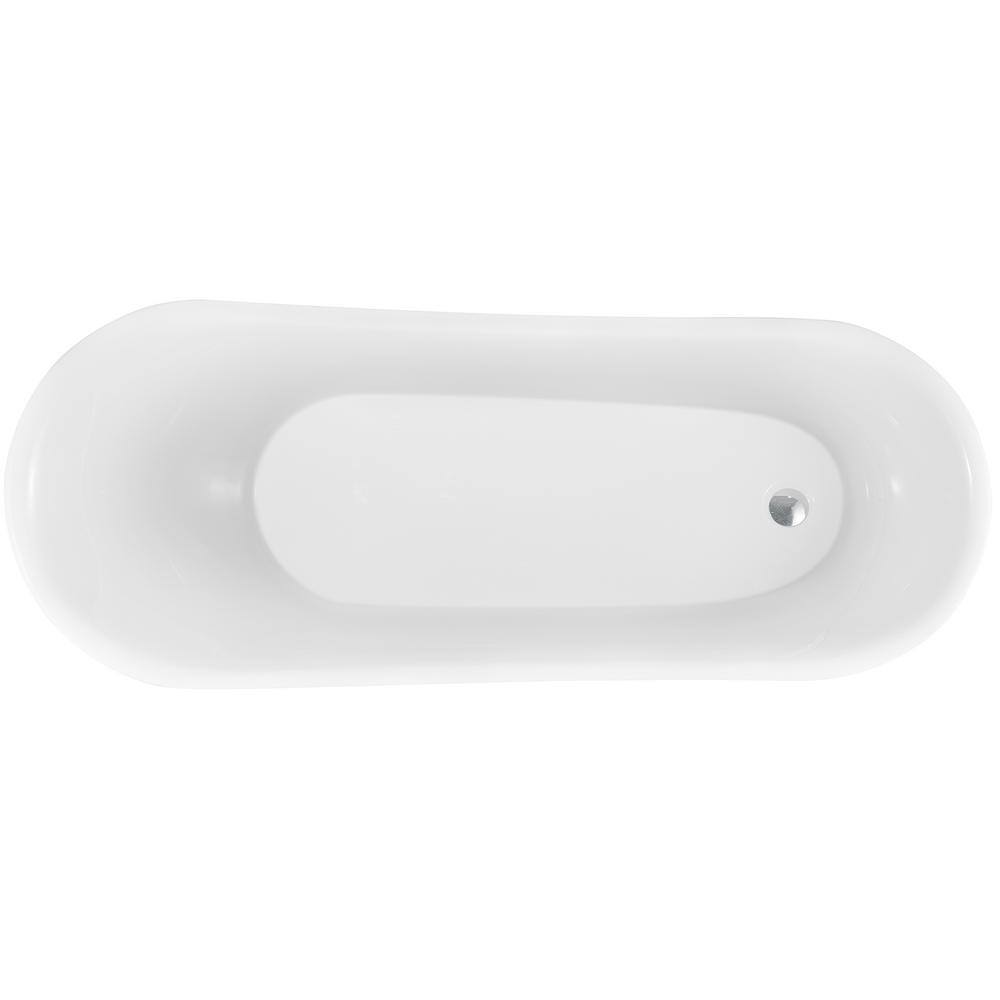 Luxurious White Acrylic Clawfoot Soaking Bathtub
