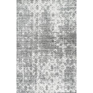Deedra Misty Contemporary Gray 8 ft. x 10 ft. Area Rug