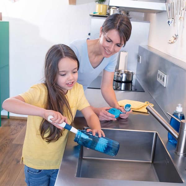 cup washing sponge glass bottle brush kitchen cleaning PVC