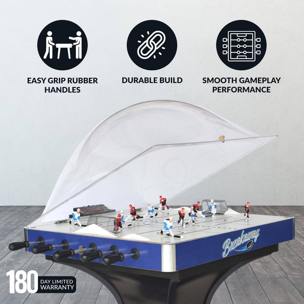 Breakaway 45" Blue Polycarbonate Dome Hockey Table with LED Scoring