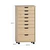 Linon Home Decor Mcleod Natural 8 Drawer Rolling Storage Organizational  Cart THD02095 - The Home Depot