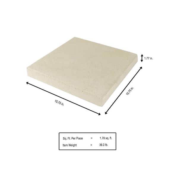 Oldcastle - 15.75 in. x 15.75 in. x 1.75 in. White Concrete Step Stone (90- Piece Pallet)