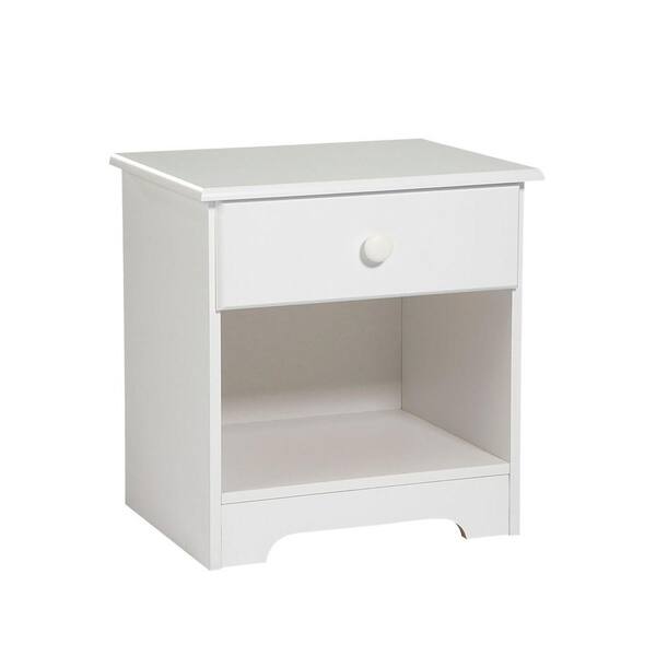 New Visions by Lane My Place, My Space White 1-Drawer Night Stand-DISCONTINUED